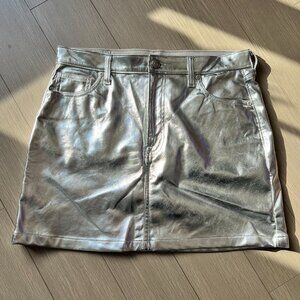 Gap Metallic Vegan Leather Skirt - Size 10 R